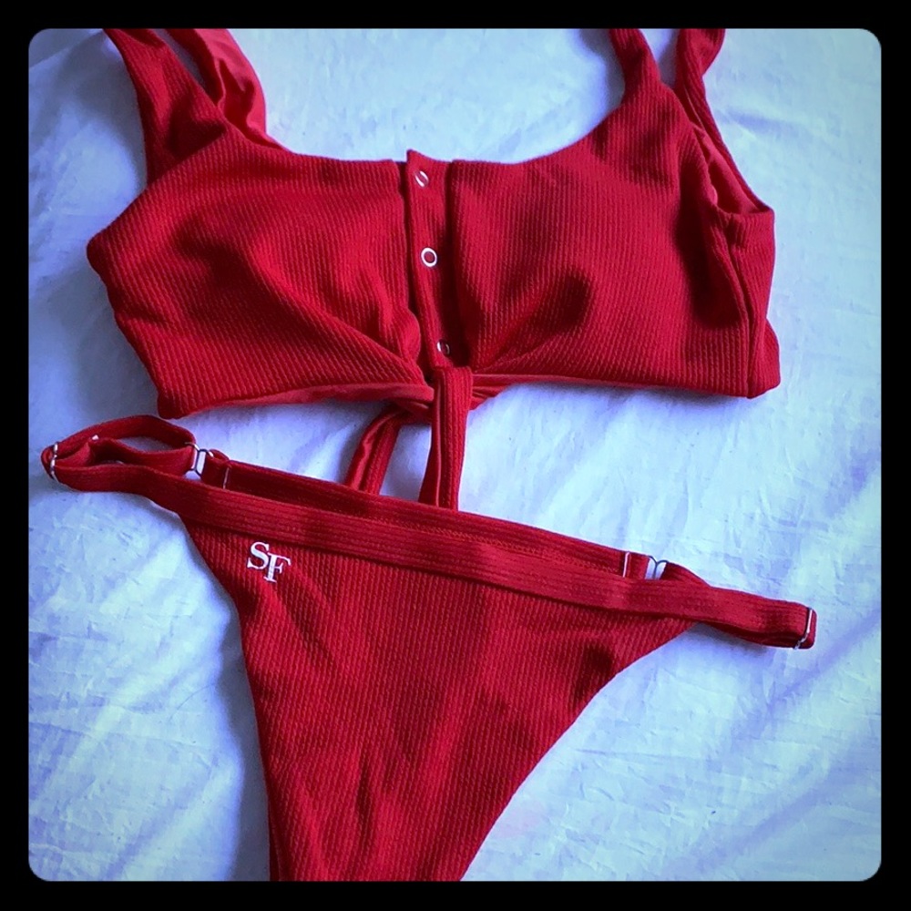 Red sandflair swimsuit